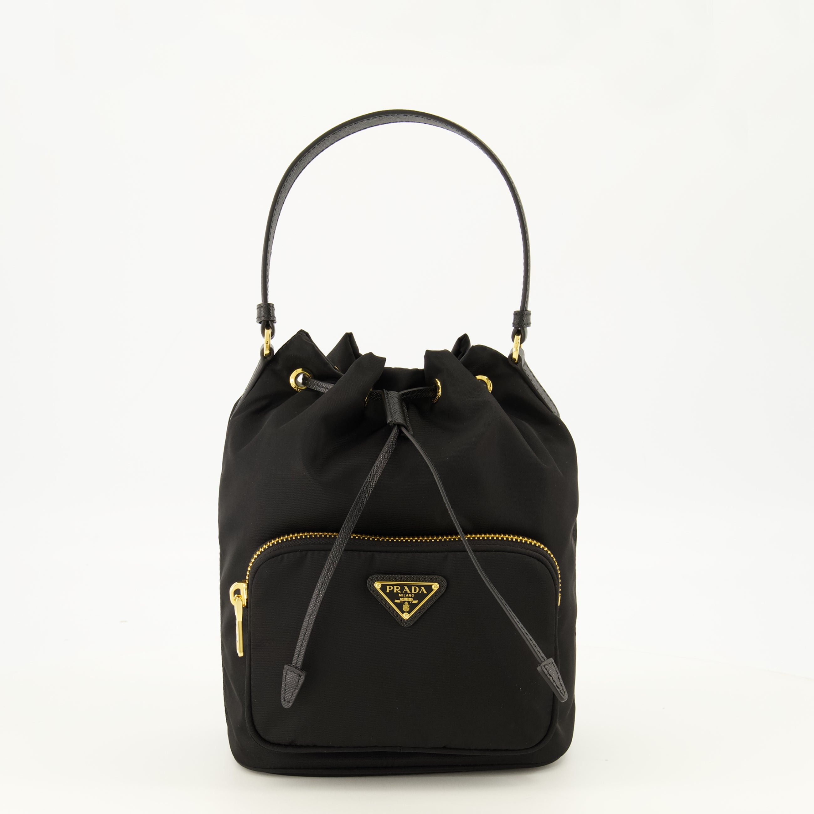Sacs seau Bolsa Bucket Duet em Preto Re-Nylon Prada Noir Femme