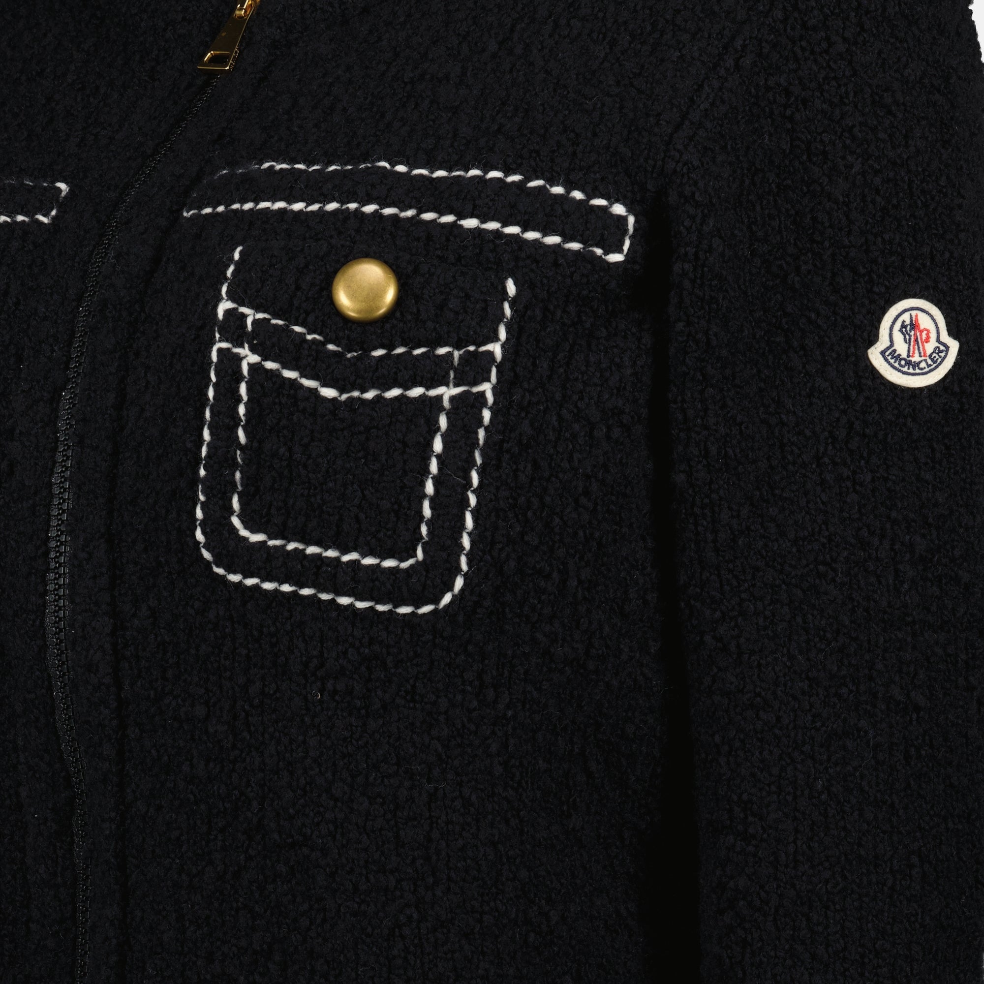 Knitwear Two-tone Cardigan Moncler Dark blue Women