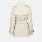 Manteaux Trench-coat en gabardine Burberry Blanc Femme