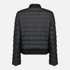 Imagen de la chaqueta corta de plumas Juju negra de la marca Moncler para mujer - Temporada Primavera-Verano 2026 - Vista Trasera