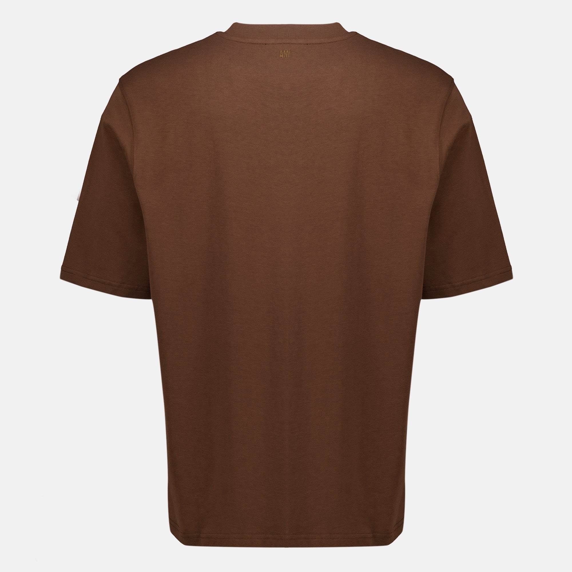 T-shirts Brown Cotton T-Shirt Ami PARIS Marron Unisexe