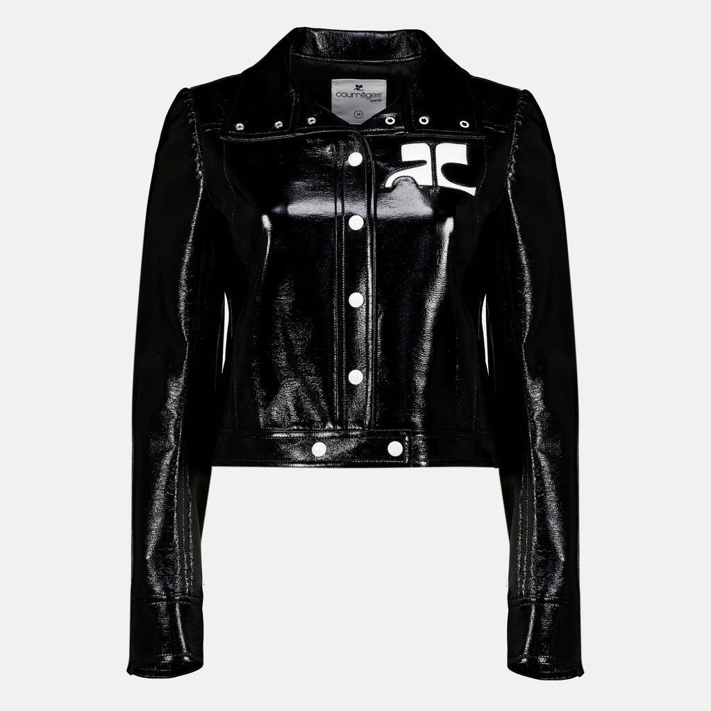 Vestes 再発行されたブラックビニールジャケット Courrèges Noir Femme
