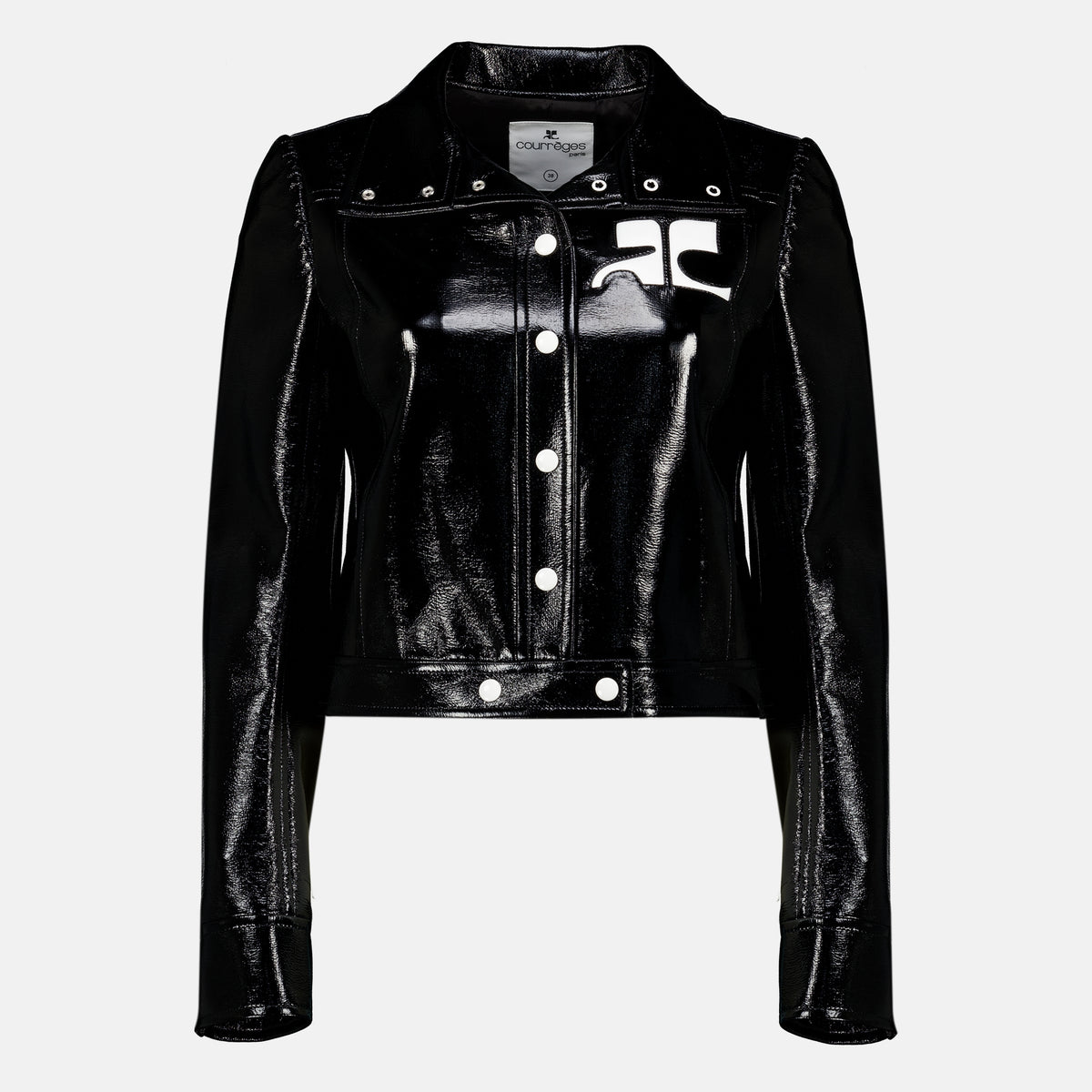 Vestes 再発行されたブラックビニールジャケット Courrèges Noir Femme