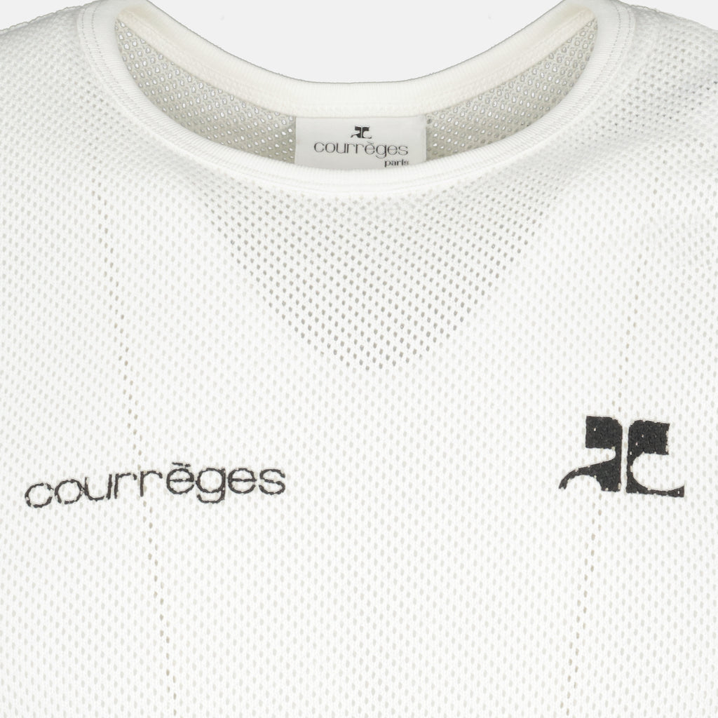 Imagen del tank top de malla blanca de la marca Courrèges para Hombre - Temporada Primavera-Verano 2026 - Vista Detallada_1