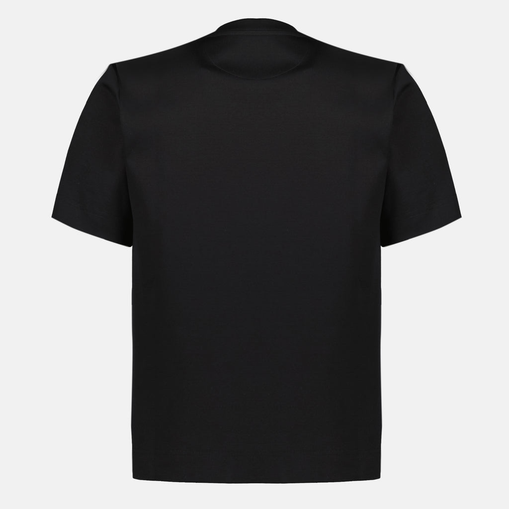 T-shirts Black Printed Cotton T-Shirt Fendi Noir Homme