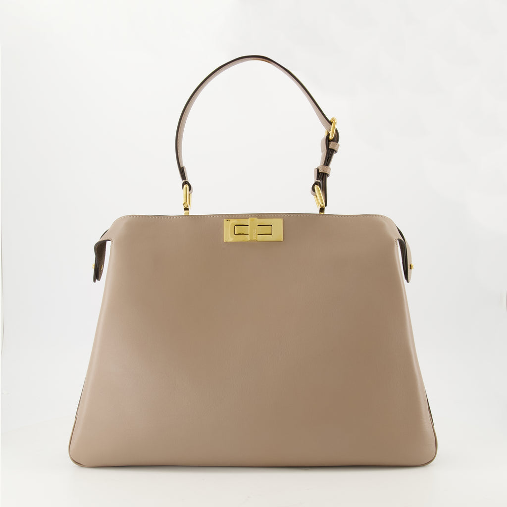 Handbags and shoulder bags Peekaboo Soft Large Bag Fendi Beige Femme