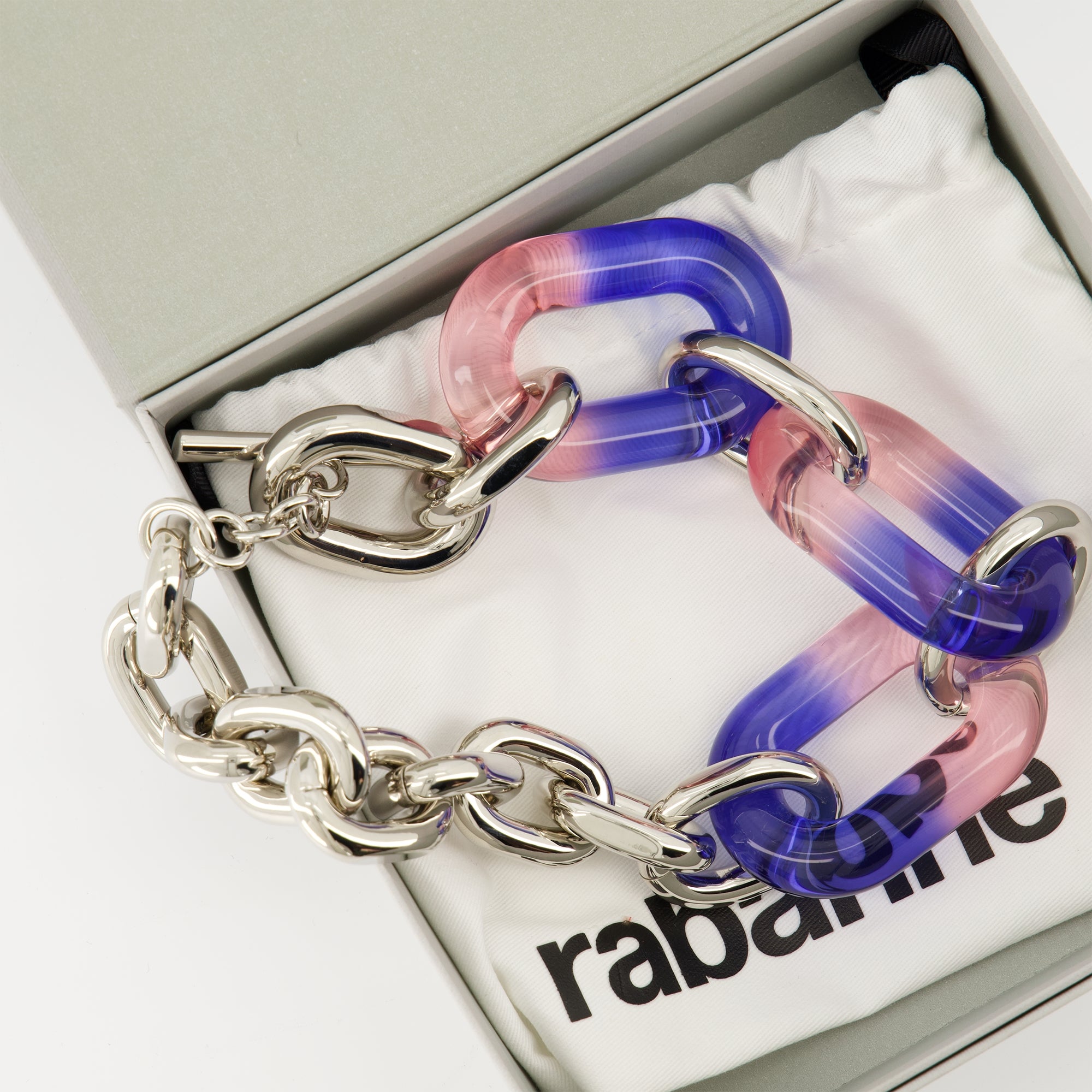 Bijoux Collier XL Link Rabanne Argenté Femme