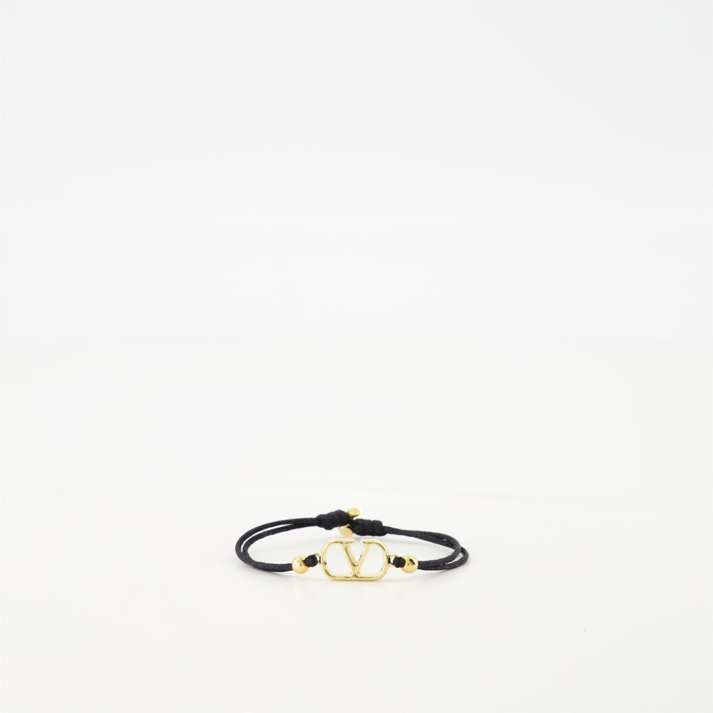 Bijoux Bracelet cordon VLogo Valentino Garavani Noir Homme