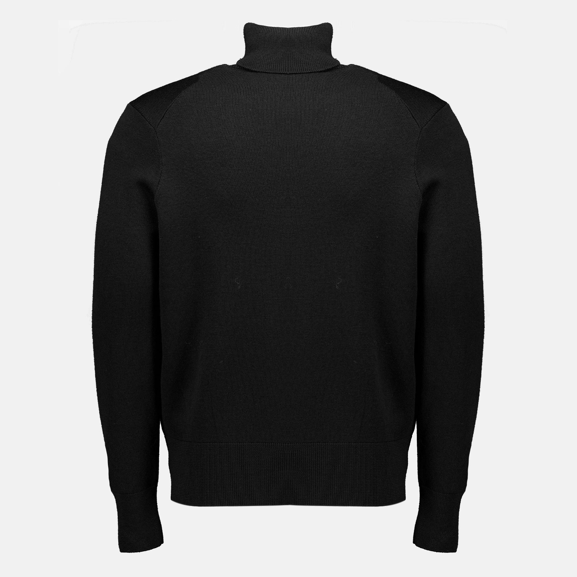Maille AMI Schwarzer Herz Rollkragenpullover aus Wolle Ami PARIS Noir Homme