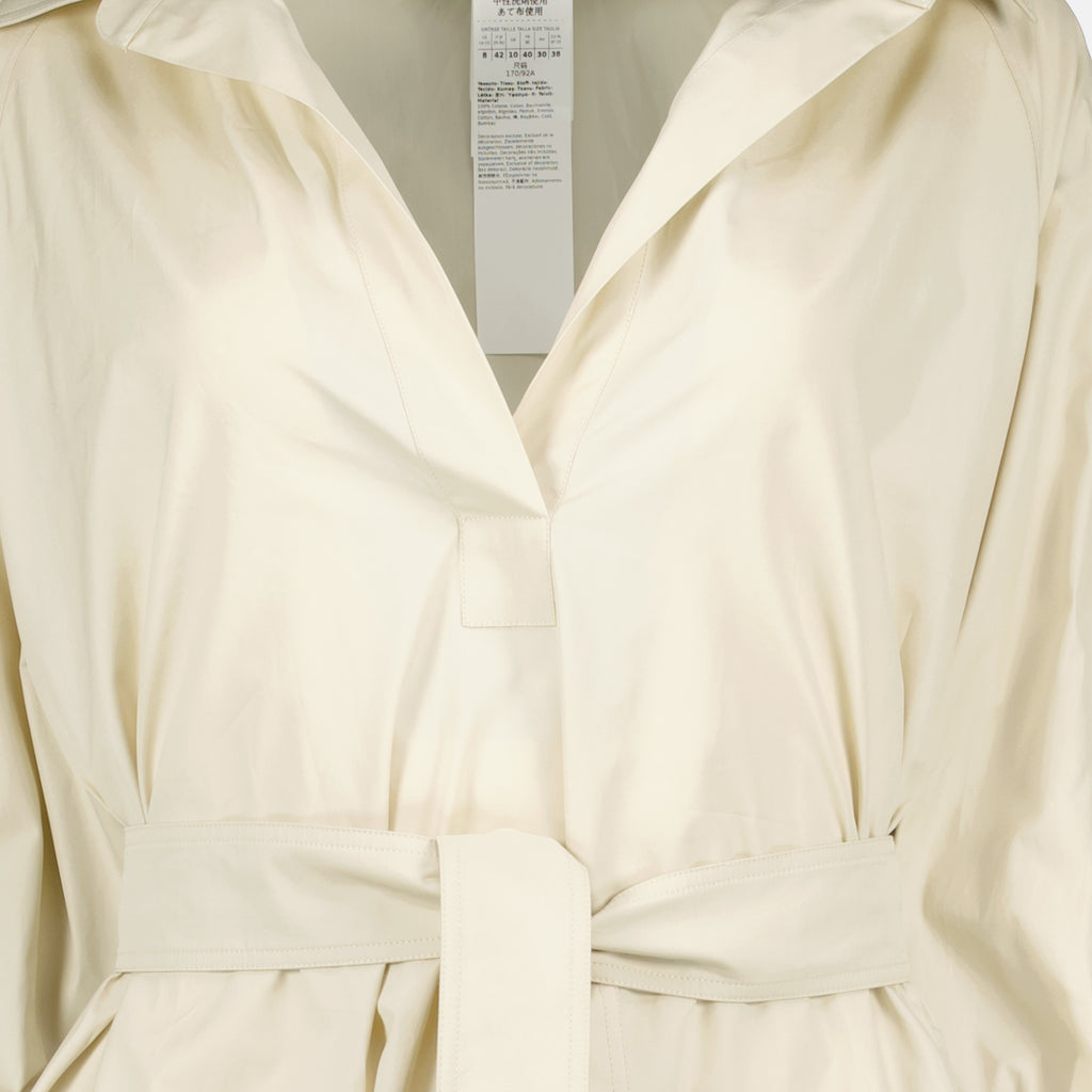 Bild des Max Mara Damenbeige Baumwollpopeline-Kleides - Frühjahr-Sommer 2026 - Detailansicht_2