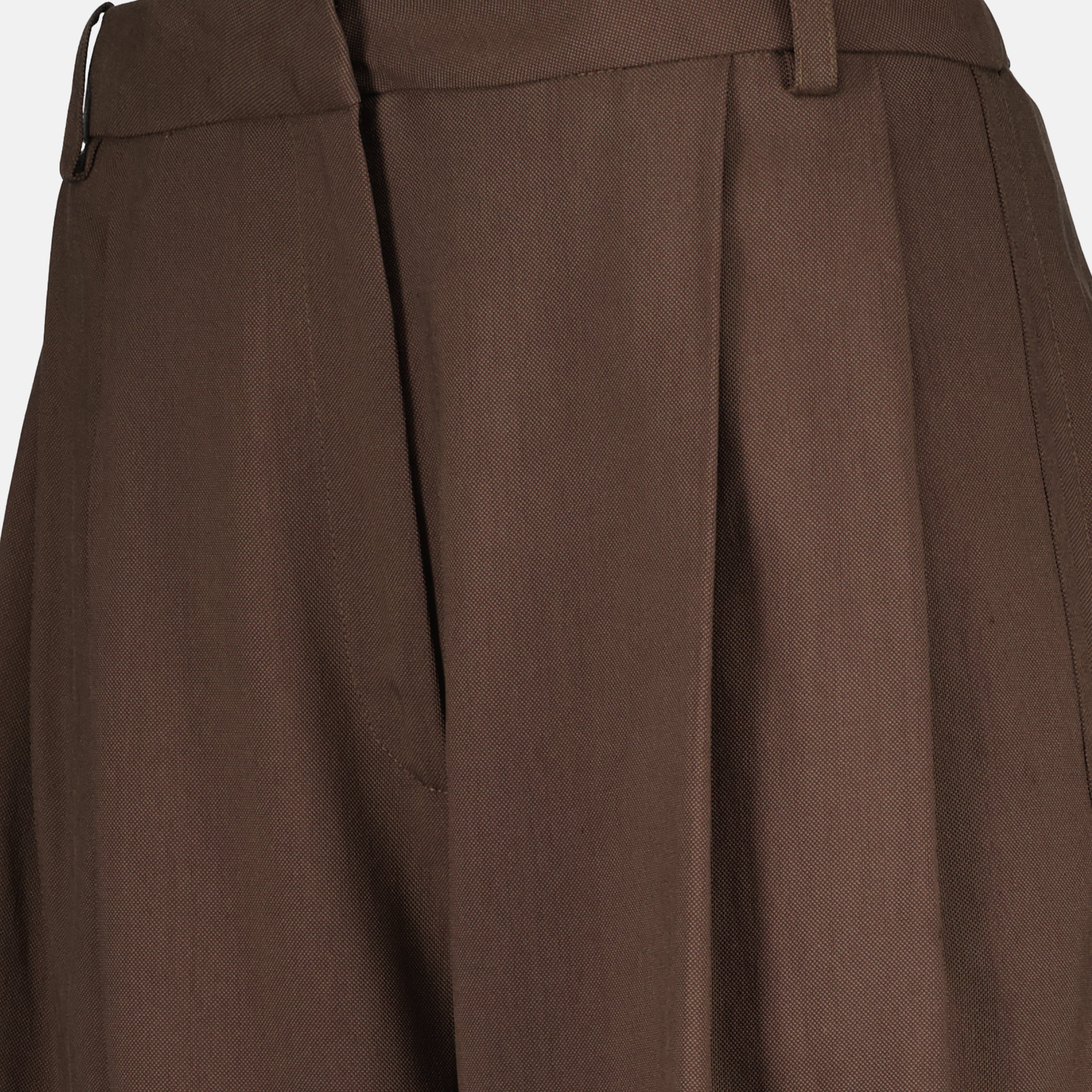 Pantalons Pantalones Anchos de Algodón Marrón Iro Marron Femme