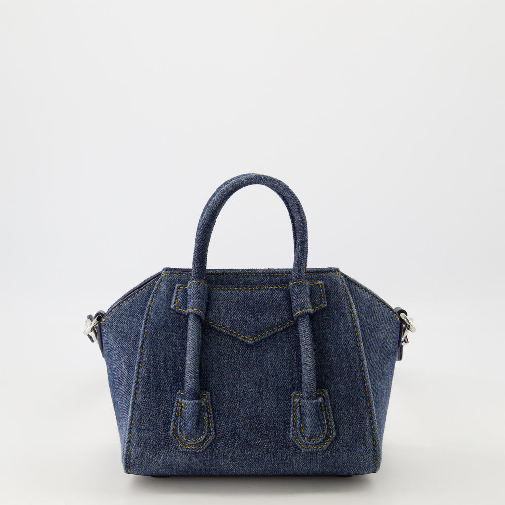 Sacs à main et épaule Sac Antigona Toy en denim Givenchy Bleu Femme