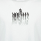 T-shirt T-shirt con logo sbiadito Moncler Bianco Homme