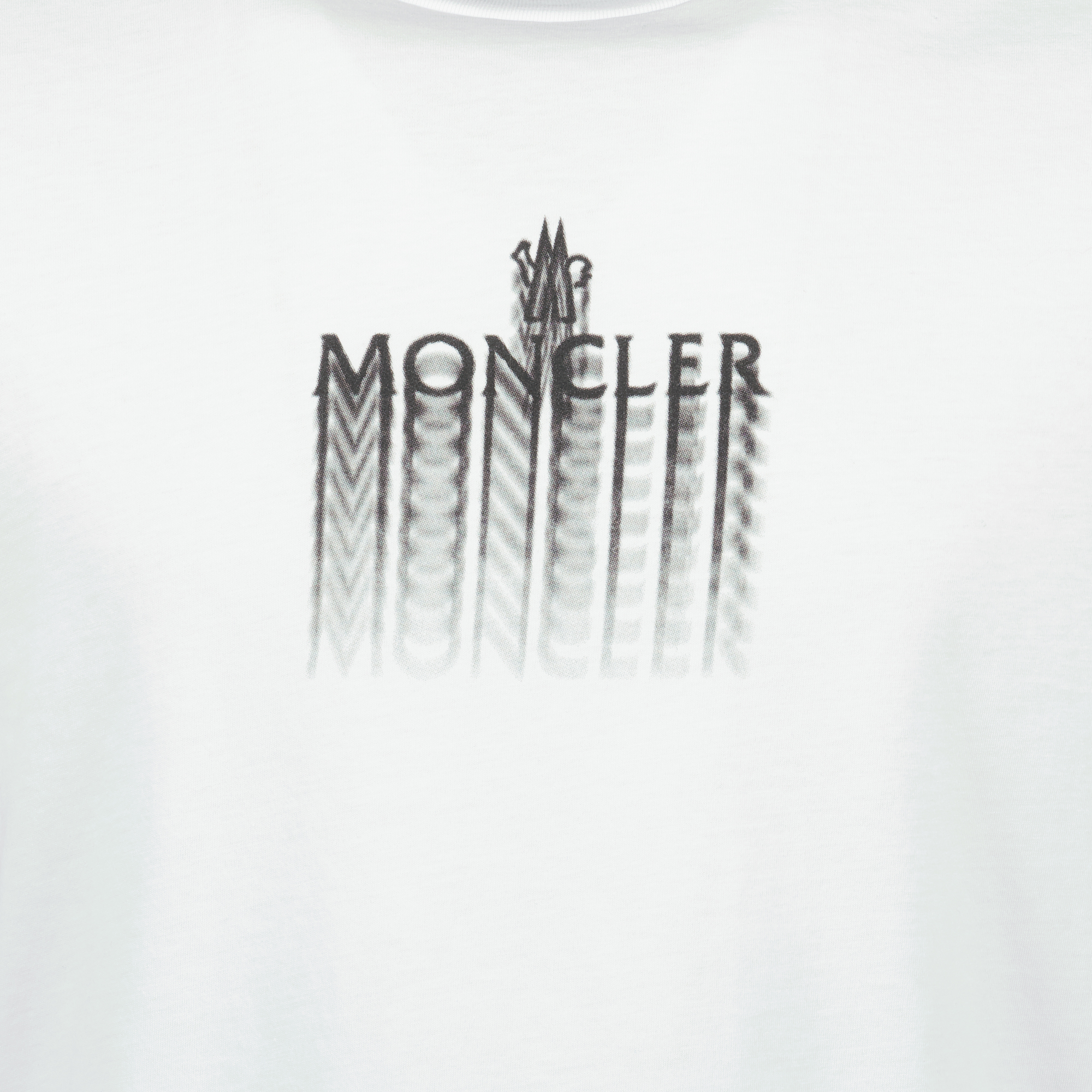 T-shirt T-shirt con logo sbiadito Moncler Bianco Homme