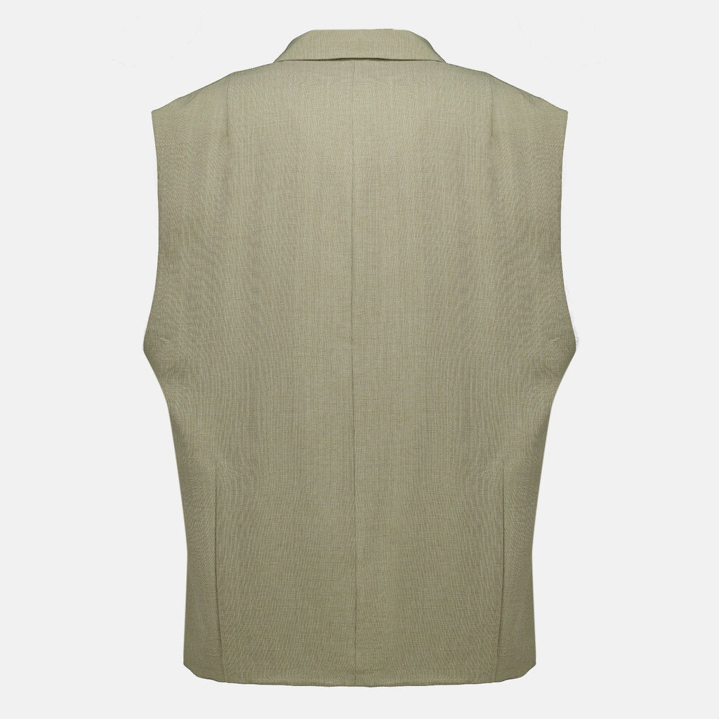Vestes Blazer sem Mangas Caqui Iro Kaki Femme