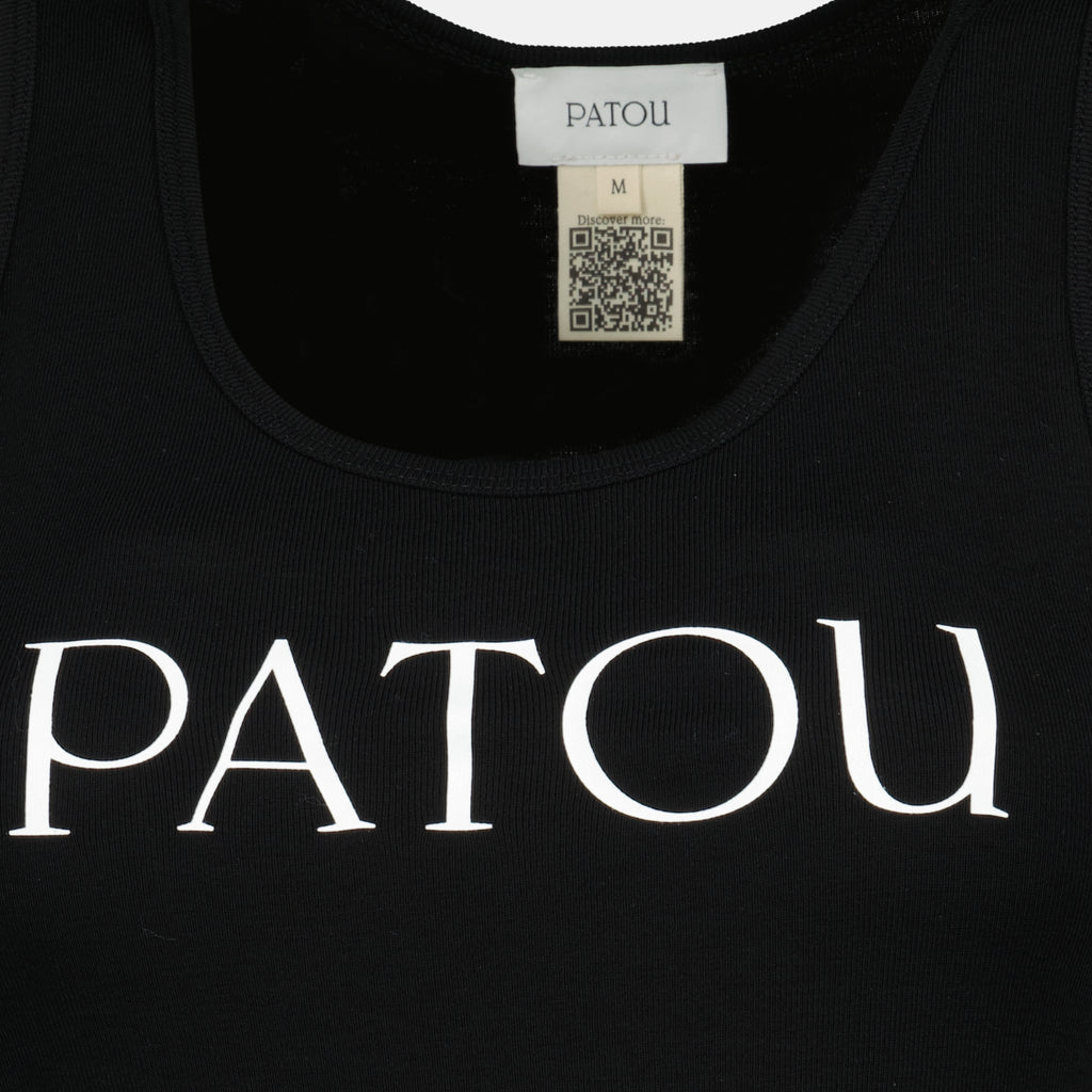 Image de l'article Débardeur côtelé noir de la marque Patou pour Femme - Saison Printemps-Été 2026 - Vue détaillée_1