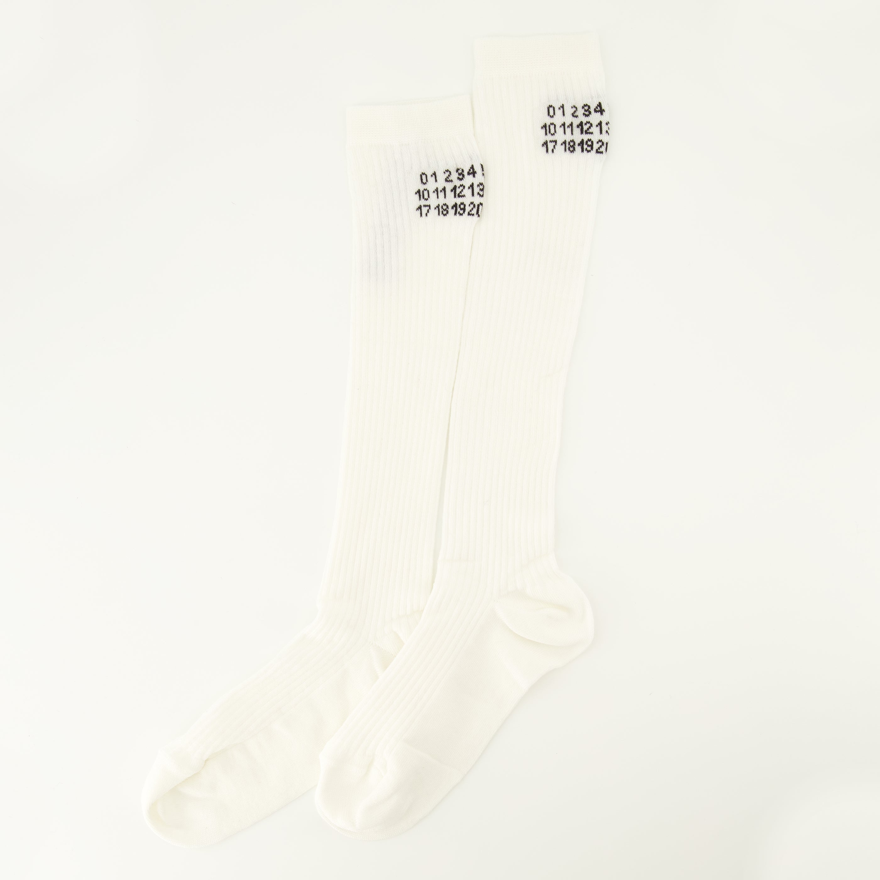 Sous-vêtements et homewear Calze bianche a coste sopra il polpaccio Mm6 Blanc Femme