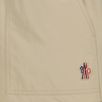 Shorts Pantaloncini Tecnici Arricciati Moncler Grenoble Beige Femme
