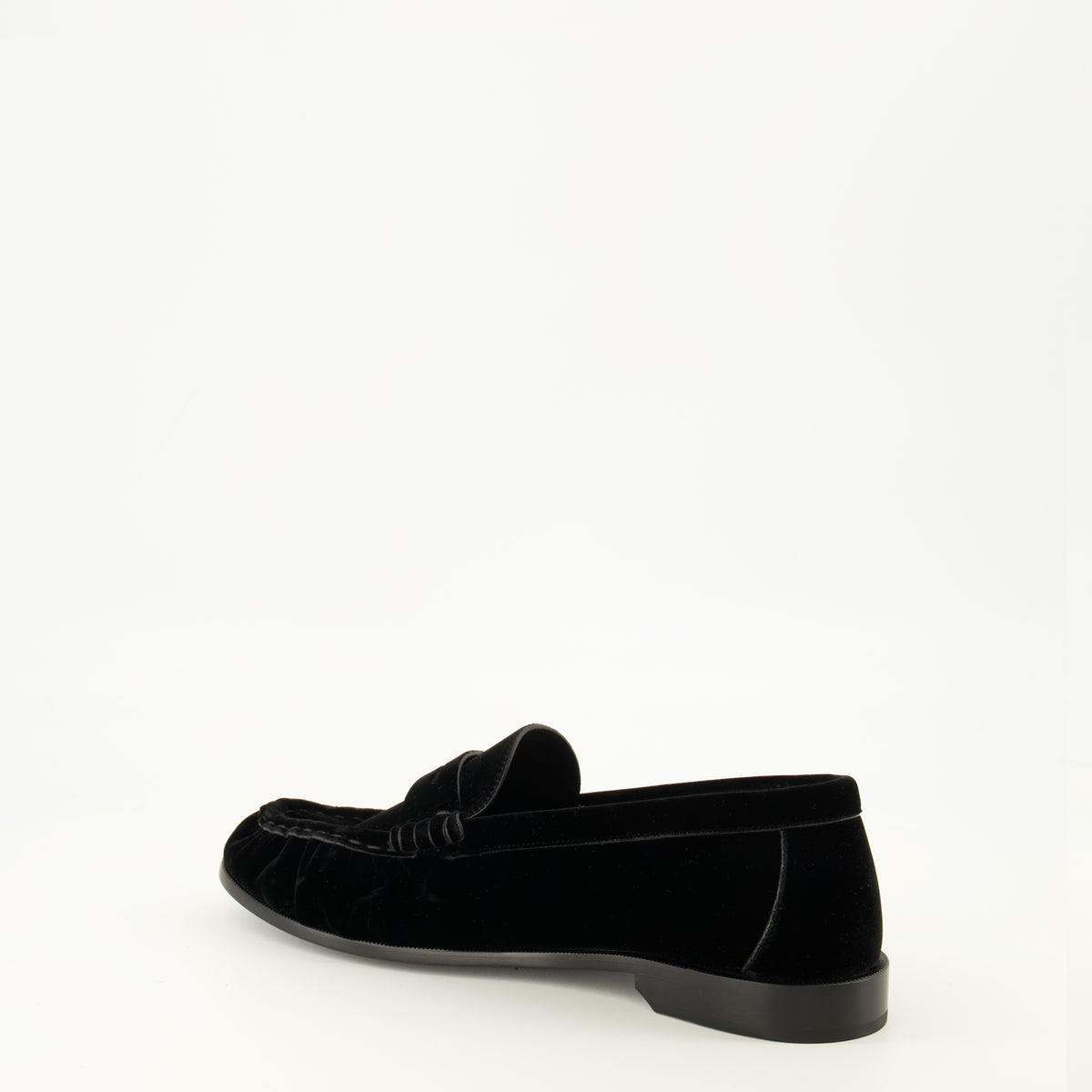 Mocassins Schwarzer Samt Supple Loafer Saint Laurent Noir Homme