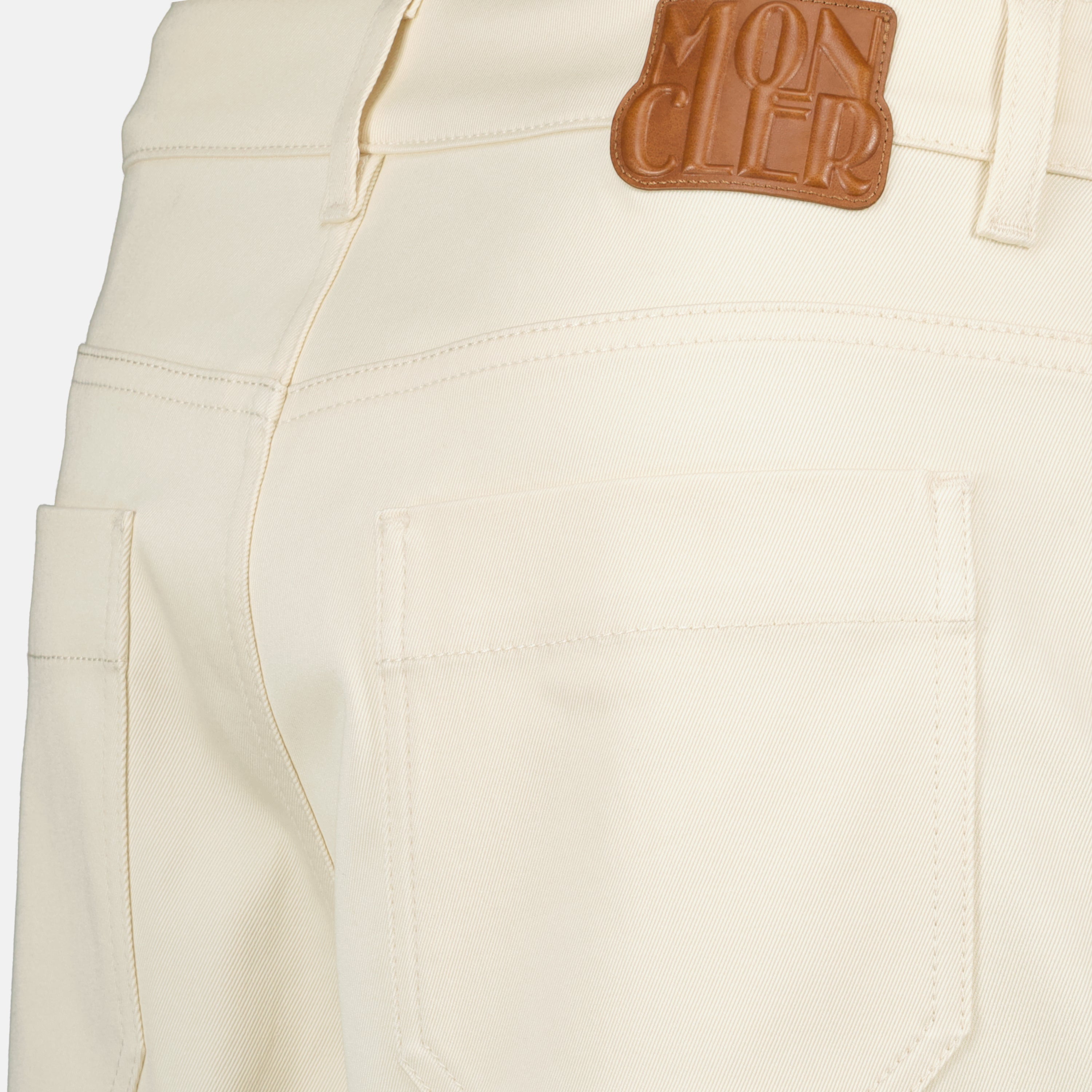 Shorts Gabardine Bermuda Moncler Beige Femme
