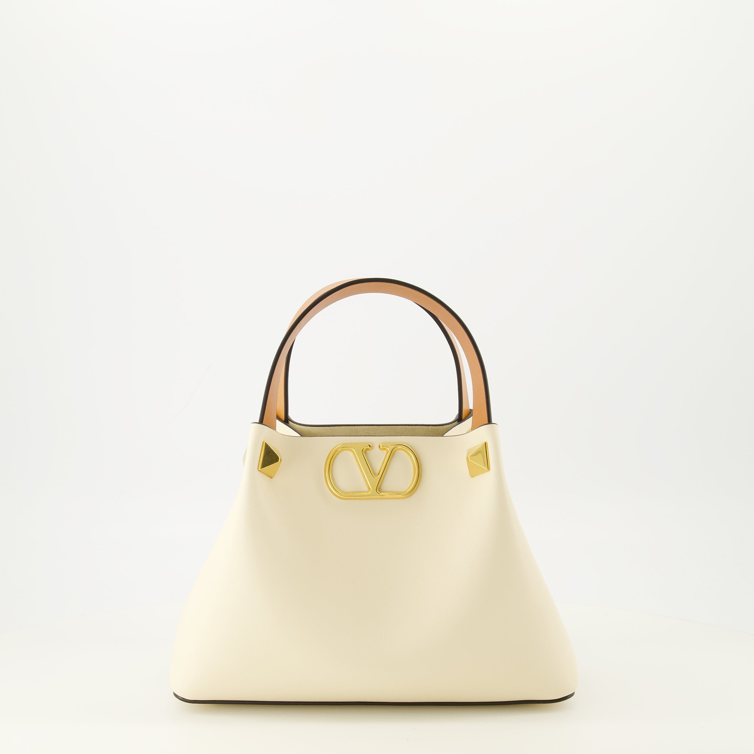 Image de l'article Mini sac cabas beige de la marque Valentino Garavani pour Femme - Saison Printemps-Été 2026 - Vue de Face