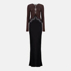 Imagem do vestido de renda verner preto da marca Christopher Esber para mulheres - Temporada Primavera-Verão de 2026 - Vista Frontal