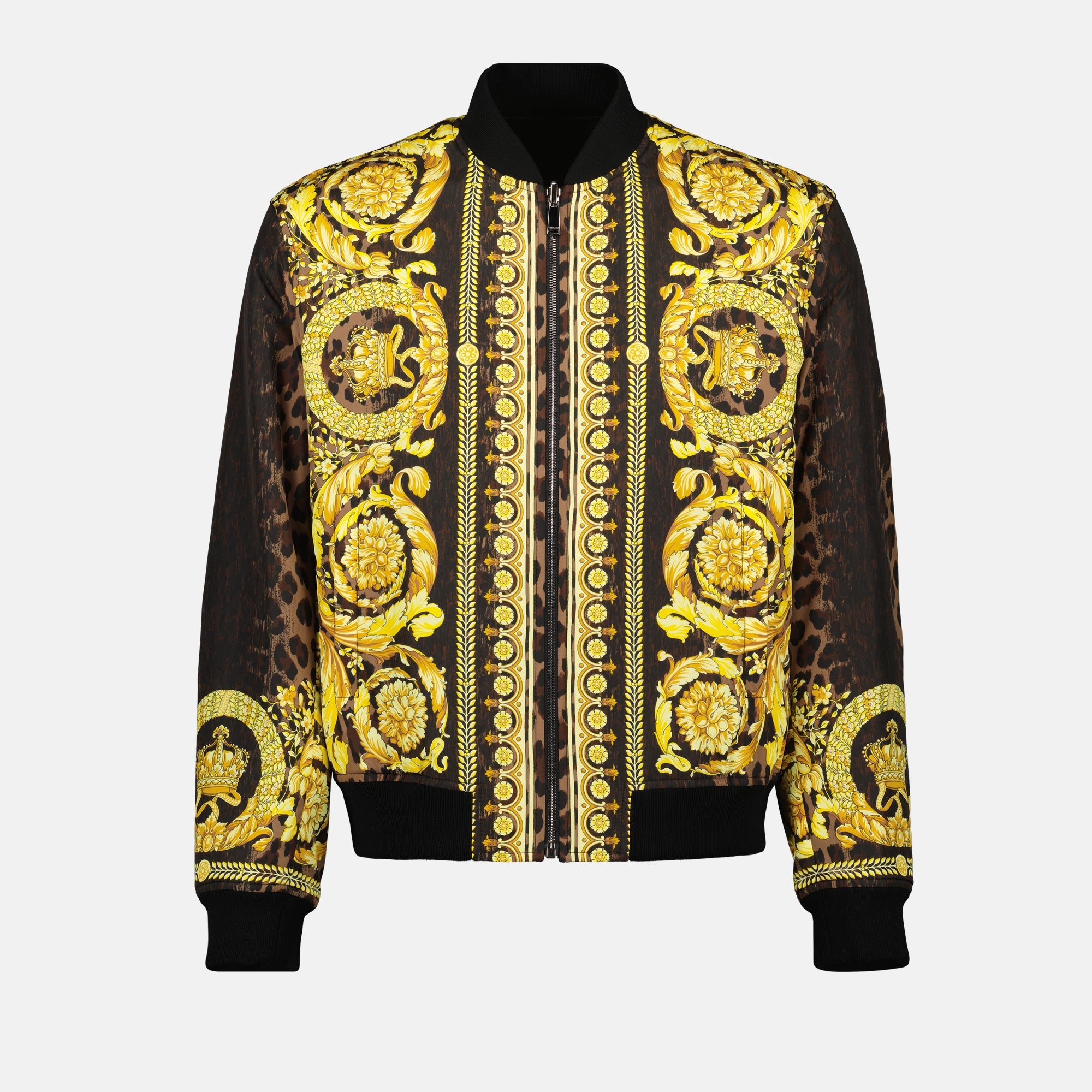 ジャケット リバーシブル バロッコ ボンバー Versace 黄色 Homme
