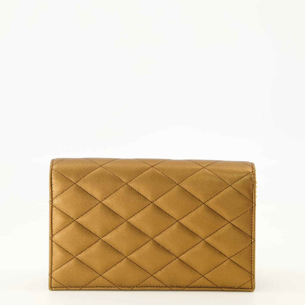 Petite maroquinerie Paris Brieftasche aus braunem metallisiertem Leder Saint Laurent Marron Femme