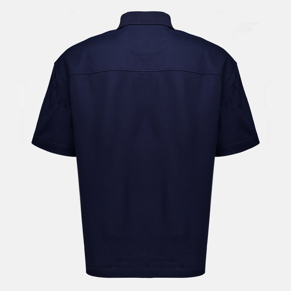 Polos Navy Blue Piqué Cotton Polo Saint Laurent Bleu foncé Homme