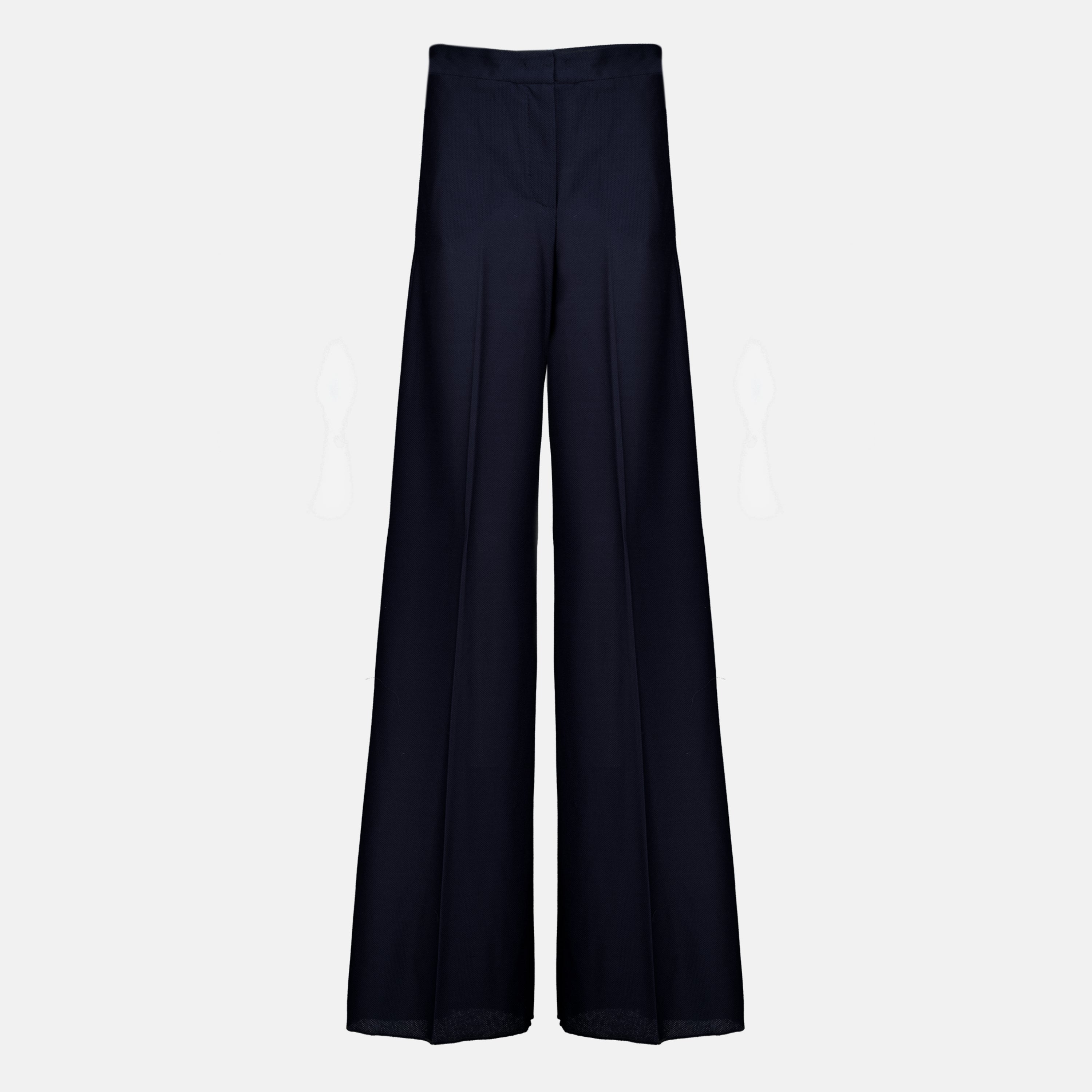 Pantalons Calças Largas em Jersey Azul Marinho Max Mara Bleu foncé Femme