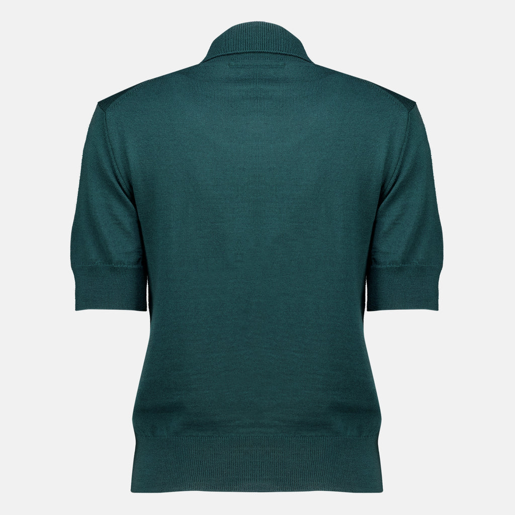 Polos Polo de Coração Verde AMI em Lã Ami PARIS Vert Femme