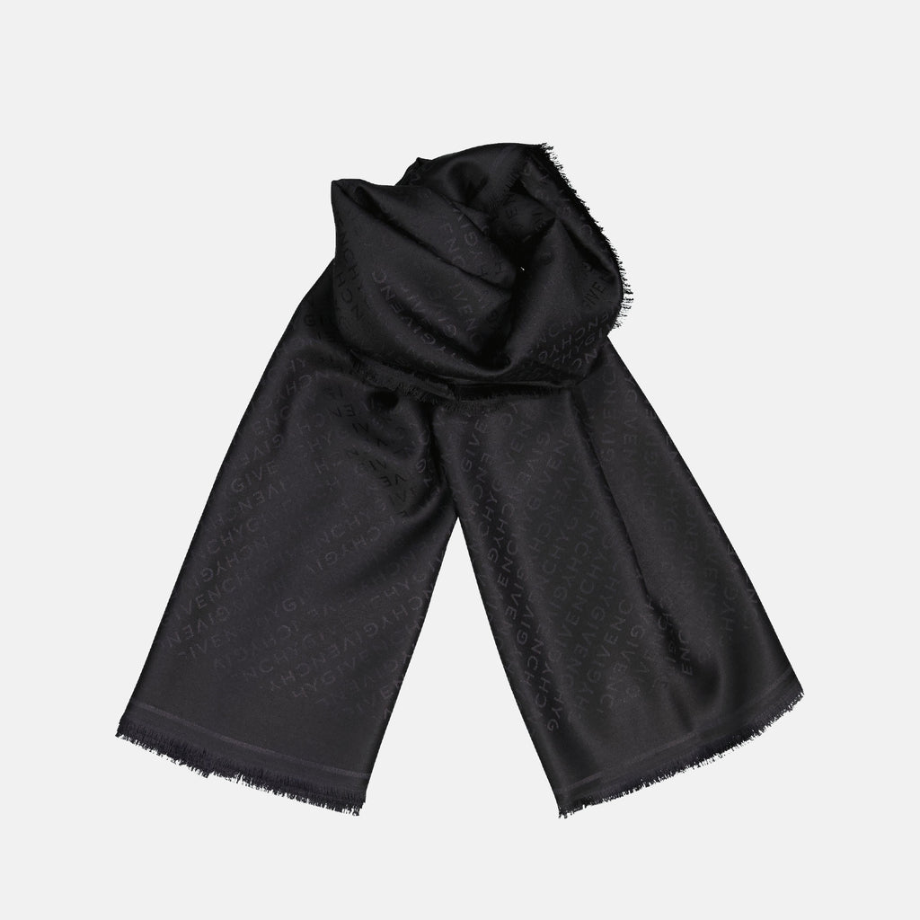 Scarves and gloves Carré de soie monogrammé Givenchy Black Femme