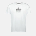 T-shirt T-shirt con logo sbiadito Moncler Bianco Homme