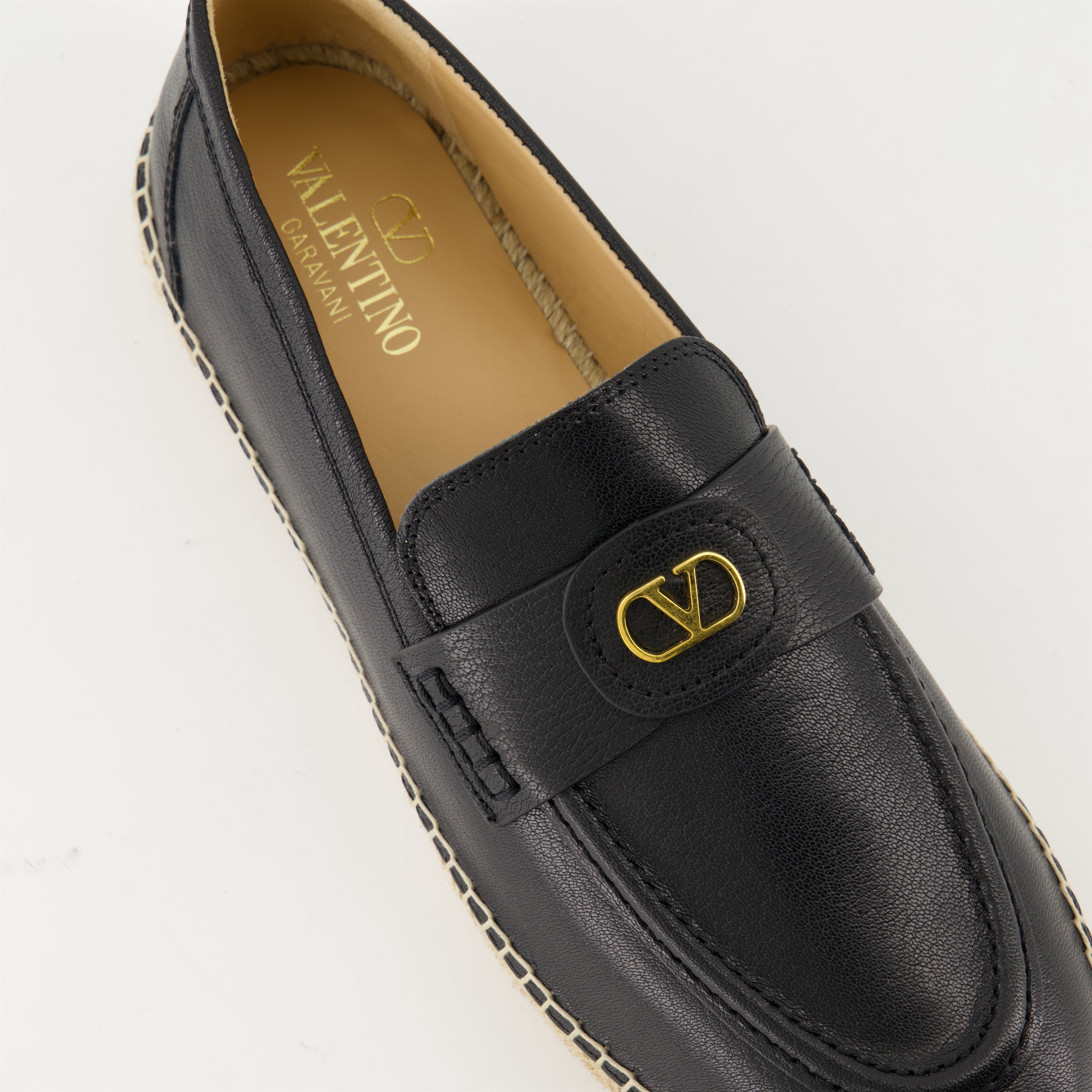 Espadrilles Espadrilles en cuir Palm Valentino Garavani Noir Homme