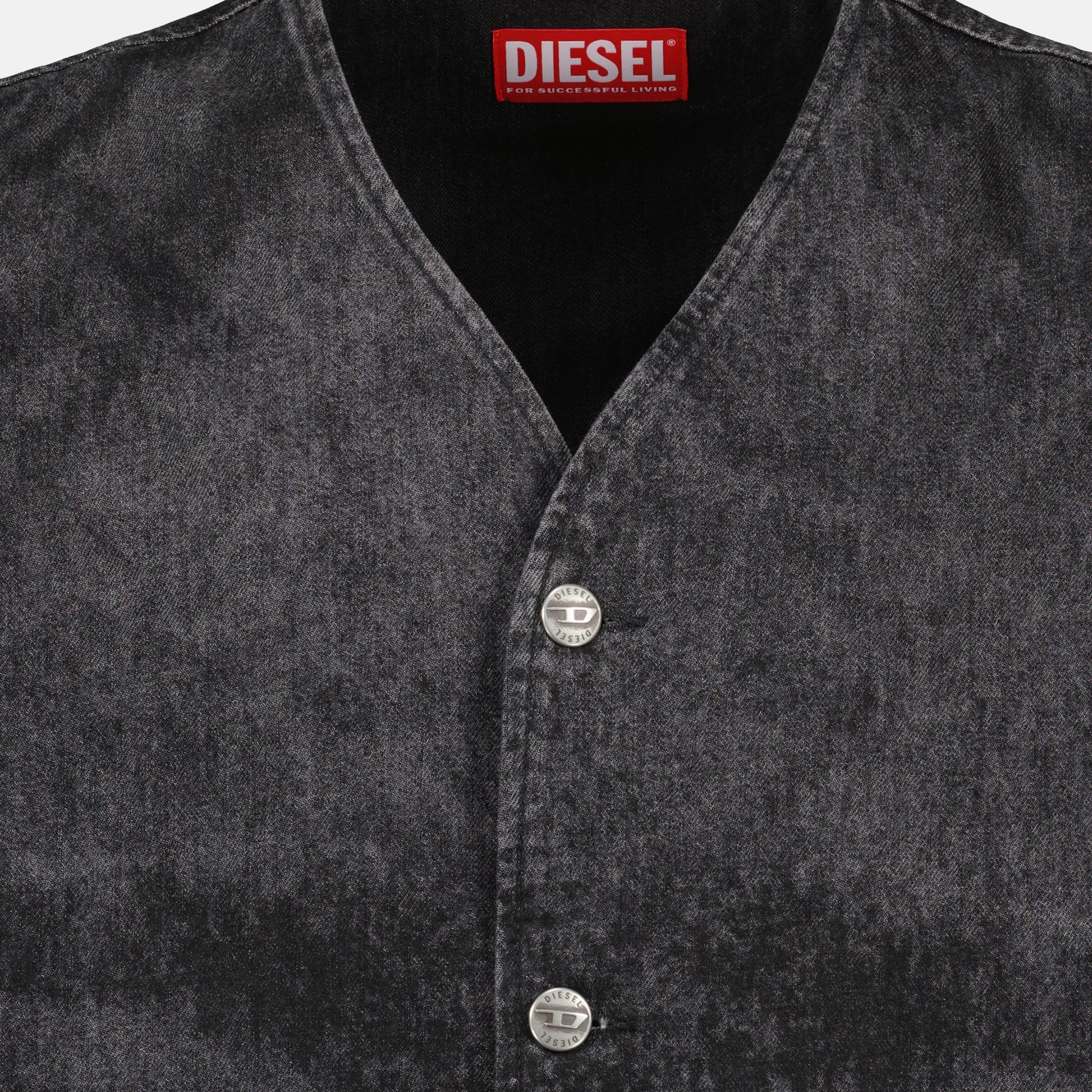 Immagine della giacca D-Boy nera di Diesel per Unisex - Stagione Autunno-Inverno 2025 - Vista Dettagliata 1
