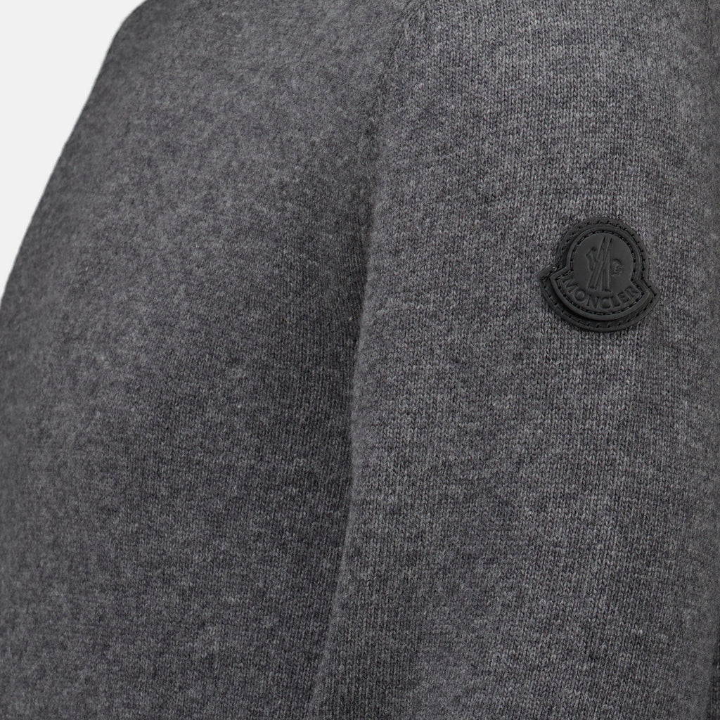 Maille Gray Wool and Cashmere Sweater Moncler Gris Homme