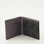 スモールレザーグッズ FFコンパクトウォレット Fendi グレー Homme