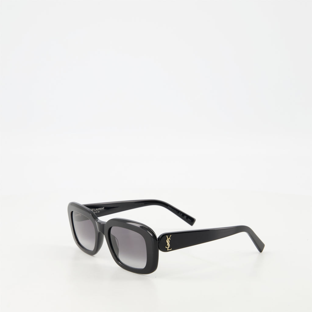 Brillen SL M130 Sonnenbrille Saint Laurent Schwarz Unisex