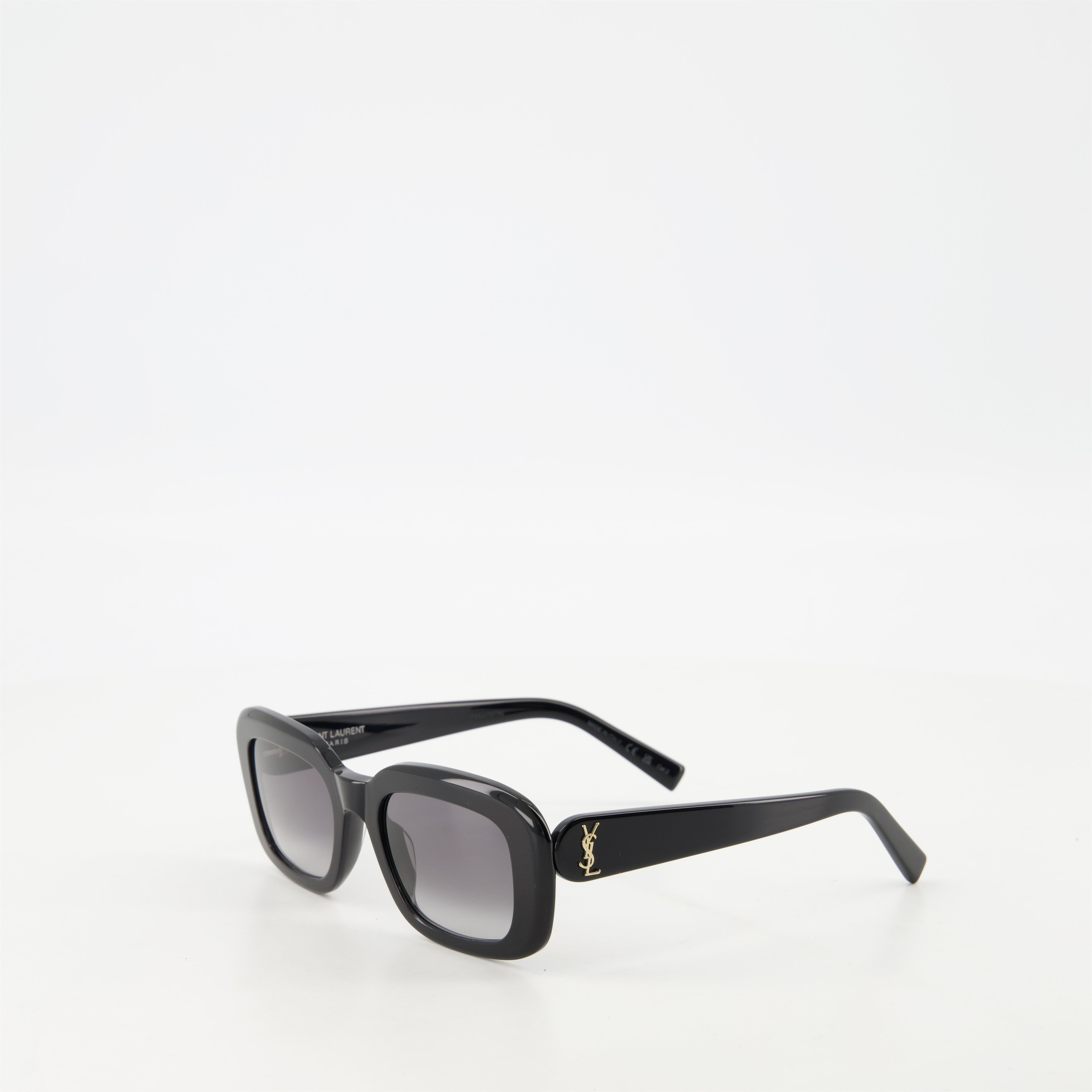 Brillen SL M130 Sonnenbrille Saint Laurent Schwarz Unisex