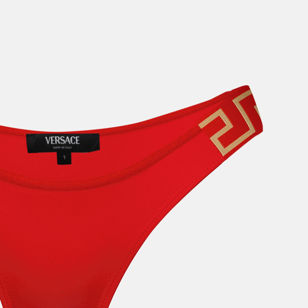 Beachwear Bas de bikini Greca Versace Rouge Femme