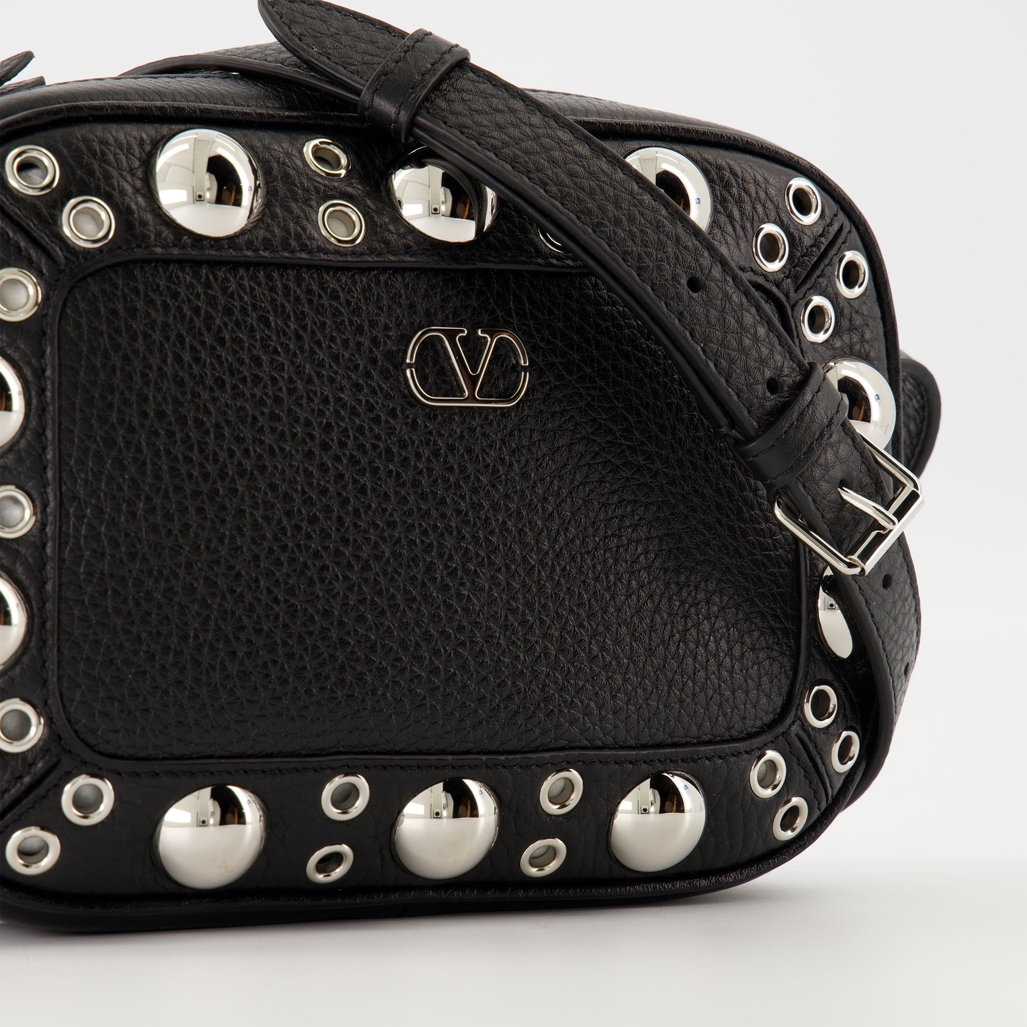 Sacs bandoulière Pochette Nellcôte en cuir Valentino Garavani Noir Femme