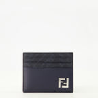 Imagen del Porta tarjetas FFSquared azul marino de Fendi para Hombre - Temporada Primavera-Verano 2026 - Vista Frontal