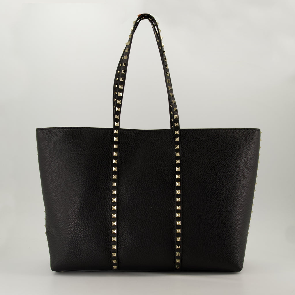 Borse tote Sac cabas en cuir Valentino Garavani Nero Femme