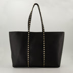 Borse tote Sac cabas en cuir Valentino Garavani Nero Femme