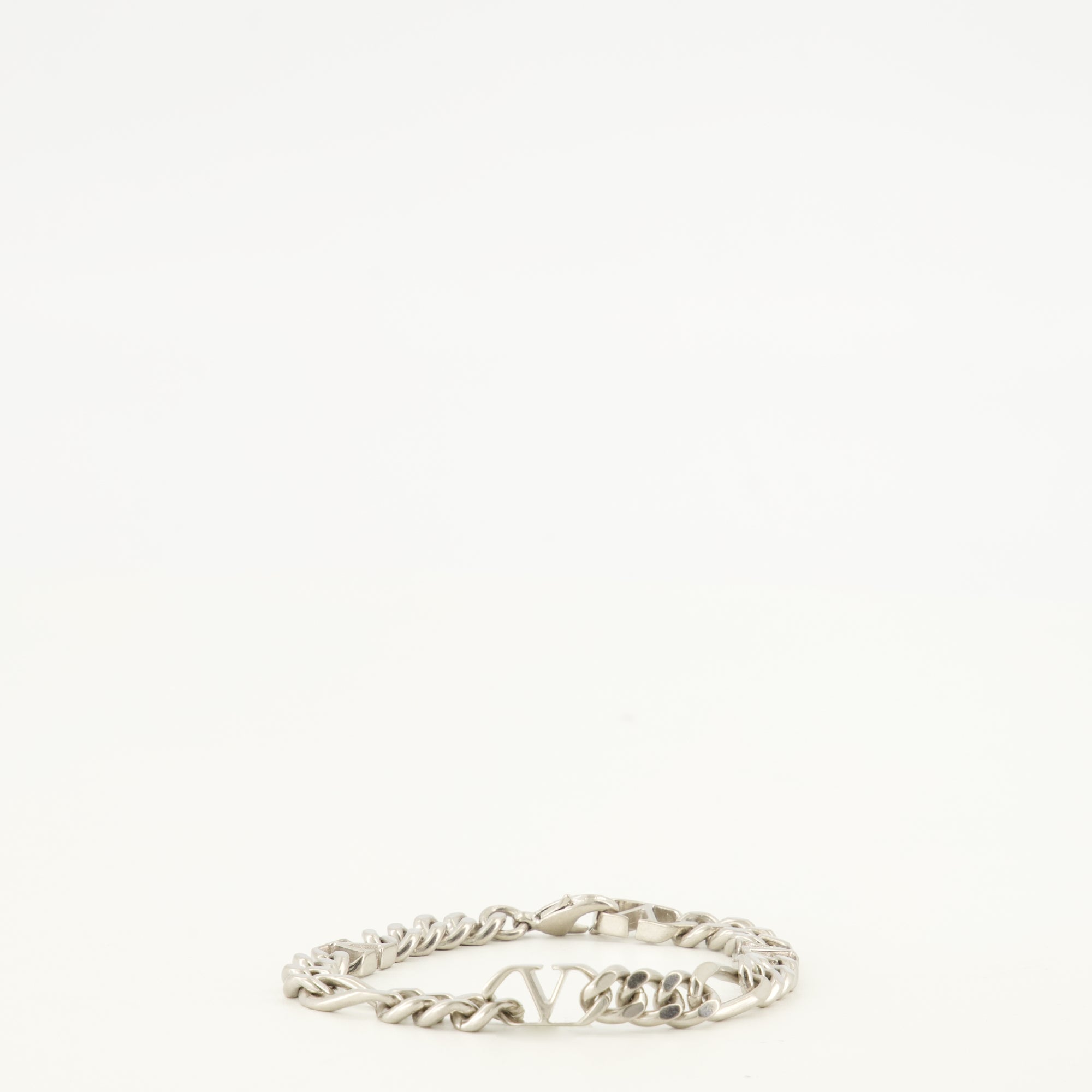 Bijoux Pulsera de Metal VLogo Valentino Garavani Argenté Homme