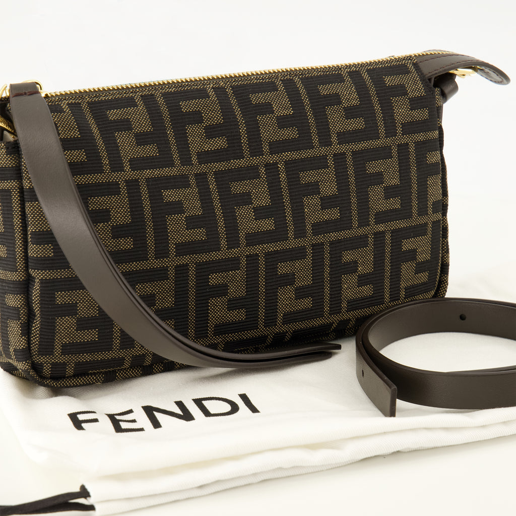 Pochettes Kleine Zip Top Tasche Fendi Marron Femme
