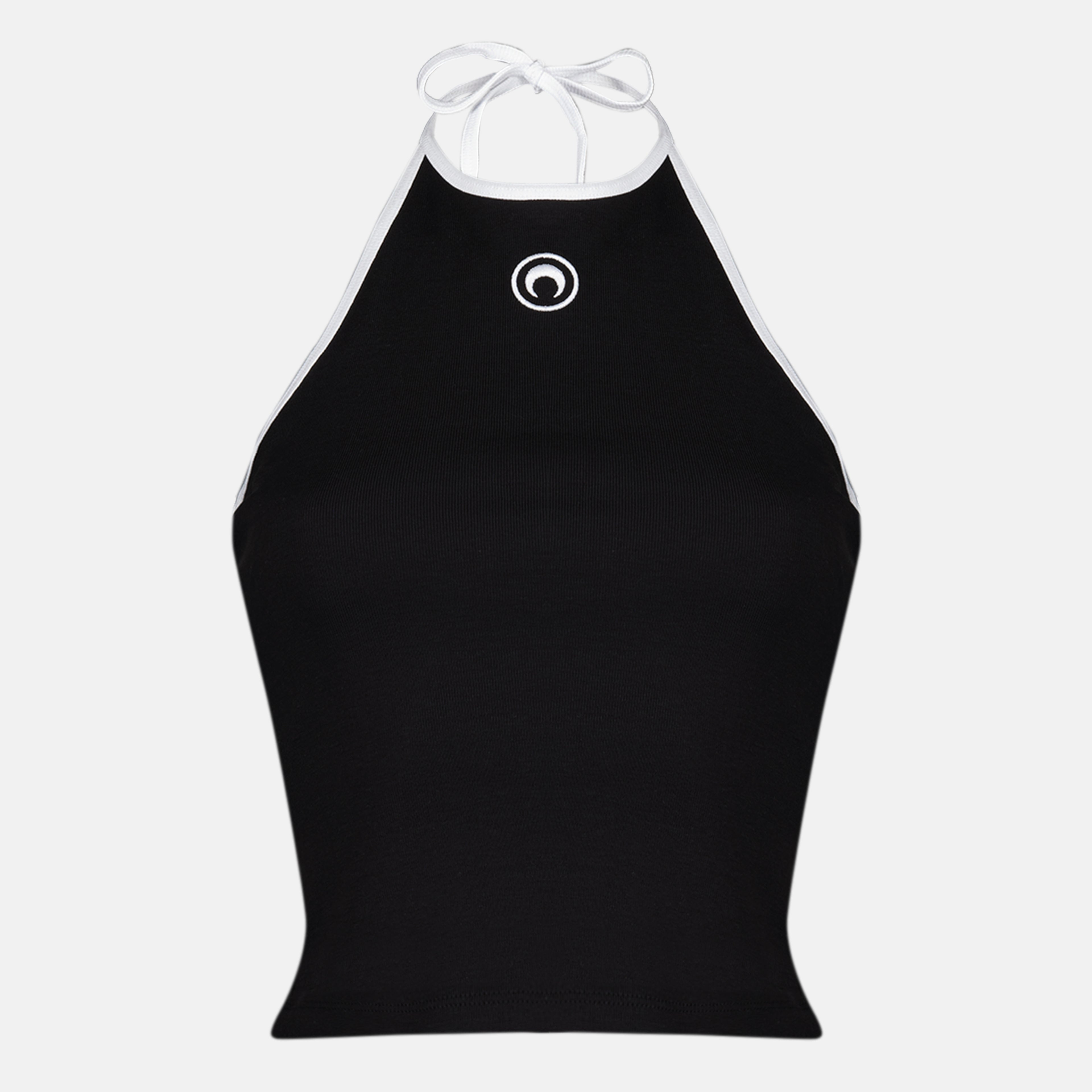 Tops Top Halter Nero in Jersey Marine Serre Noir Femme