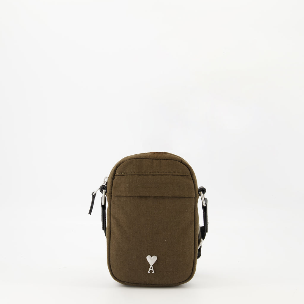 Sacs bandoulière Petit sac crossbody Ami PARIS Kaki Unisexe