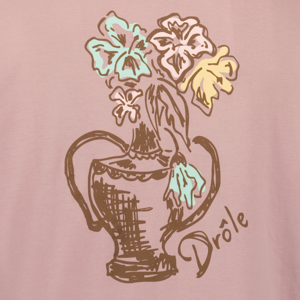 Image de l'article T-shirt rose Vase Havana de la marque Drole De Monsieur pour Homme - Saison Printemps-Été 2026 - Vue détaillée_2