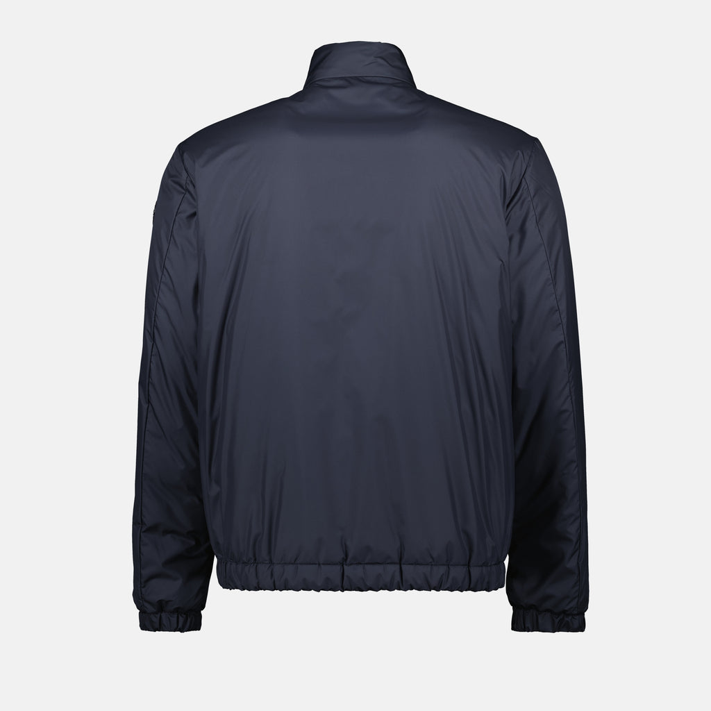 Image of the Moncler Men's Berre Navy Blue Down Jacket - Spring-Summer 2026 - Back View
